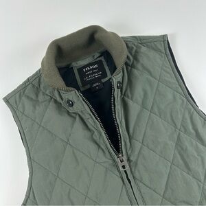 CC Filson WMNS SZ S Bell Island Insulated Olive Green Quilted Vest Prep Casual